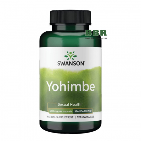 Yohimbe 500mg 120 Caps, Swanson