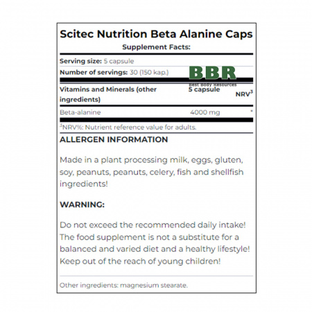 Beta Alanine 150caps, Scitec Nutrition