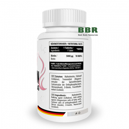 Beauty Biotin 5000ug 100 Tabs, MST