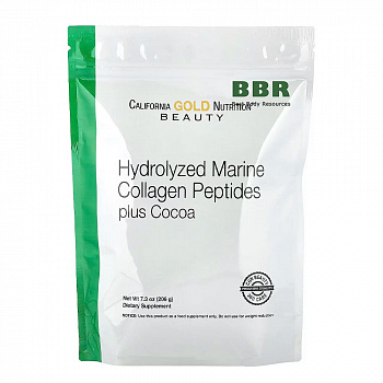 Hydrolyzed Marine Collagen Peptides plus Cocoa 206g, California GOLD Nutrition