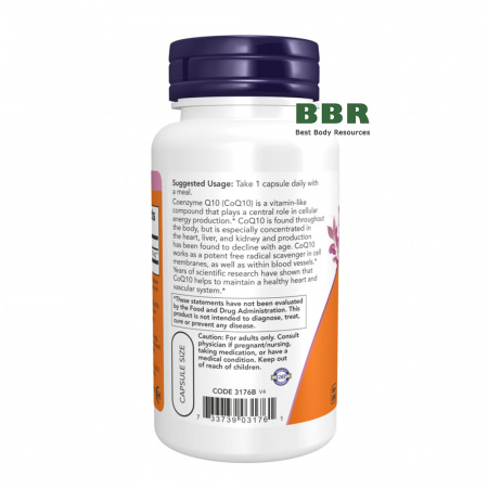 CoQ10 200mg 60 Caps, NOW Foods