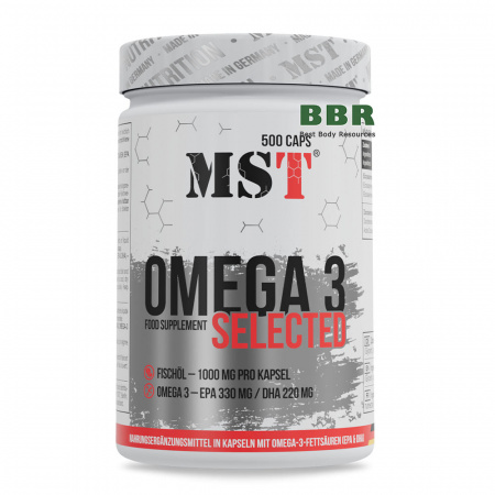 Omega 3 Selected 550mg EPA DHA 500 Caps, MST