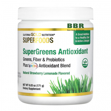 SuperGreens Antioxidant 171g, California GOLD Nutrition SuperGreens Antioxidant 171g, California GOLD Nutrition