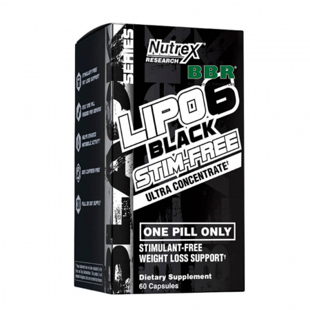 Lipo-6 Black Stim-Free Ultra Concentrate 60 Caps, Nutrex
