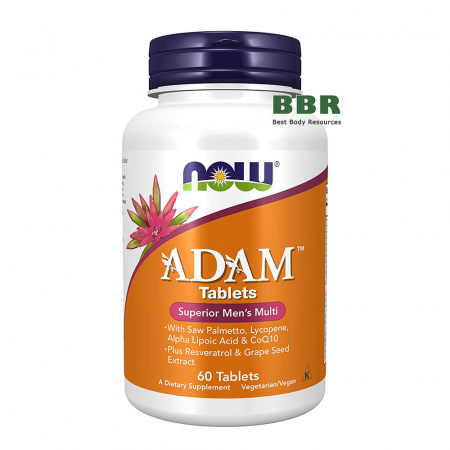 ADAM Superior Mens Multi 60 Tabs, NOW Foods