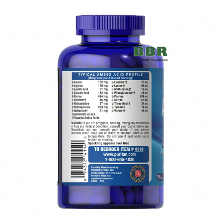 Amino 1000 190 Tabs, Puritans Pride 