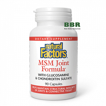 MSM Joint Formula with Glucosamine 90 Caps, Natural Factros