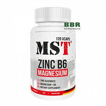 Zinc Magnesium Vitamin B6 120 Caps, MST