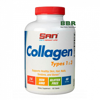 Collagen 1 and 3 Types 180 Tabs, SAN