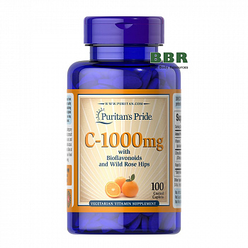 Vitamin C-1000 with Bioflavonoids and Rose Hips 100 Tabs, Puritans Pride