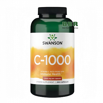 Vitamin C 1000mg with Rose Hips 250 Caps, Swanson