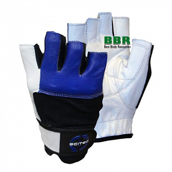 Перчатки Gloves Power Blue With Wrist Wrap, Scitec Nutrition
