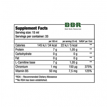 L-Carnitine 35.000 + Chrome Liquid 500ml, BioTechUSA