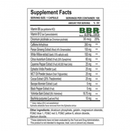 Methyldrene Elite 25 100 Caps, Cloma Pharma