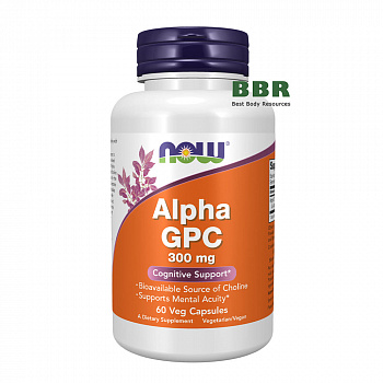 Alpha GPC 300mg 60 Veg Caps, NOW Foods