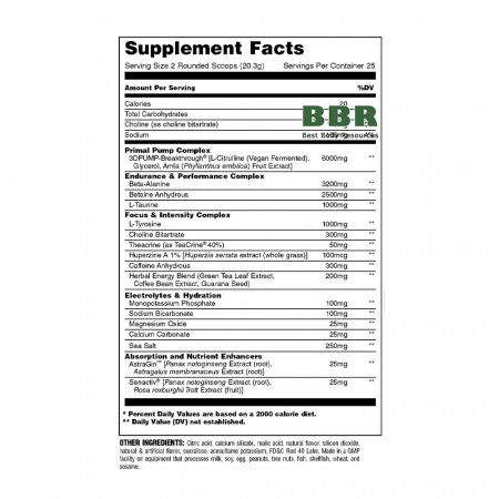 Animal Primal Pre Workout 500g, Universal Nutrition