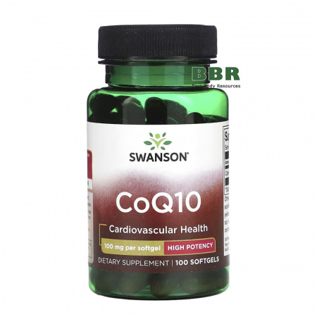 CoQ10 High Potency 100mg 100 Softgels, Swanson