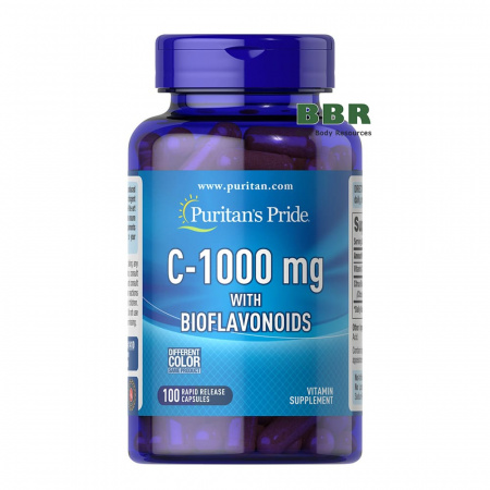 Vitamin C-1000 with Bioflavonoids 100 Caps, Puritans Pride