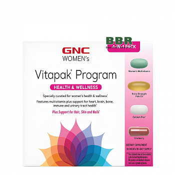 Women`s Health & Wellness Vitapak 30 Packs, GNC