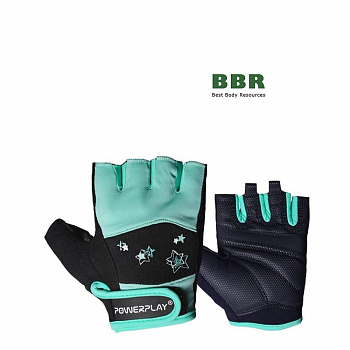 Перчатки для фитнеса 3492 Women Black/Mint, PowerPlay