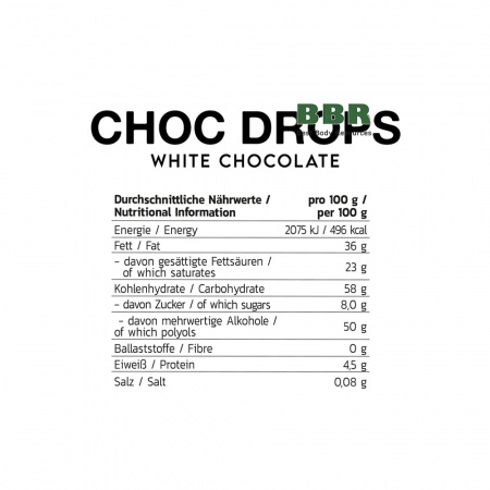 Choc Drops 150g, Inlead