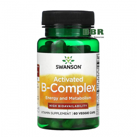 Activated B-Complex High Bioavailability 60 Veg Caps, Swanson Activated B-Complex High Bioavailability 60 Veg Caps, Swanson