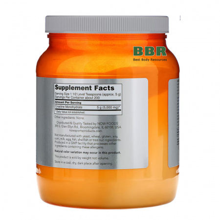 Creatine Monohydrate 1000g, NOW Foods Creatine Monohydrate 1000g, NOW Foods