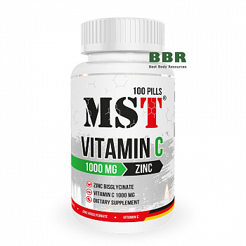 Vitamin C 1000mg + Zinc 100 Tabs, MST