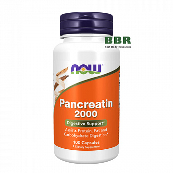 Pancreatin 2000 100 Caps, NOW Foods