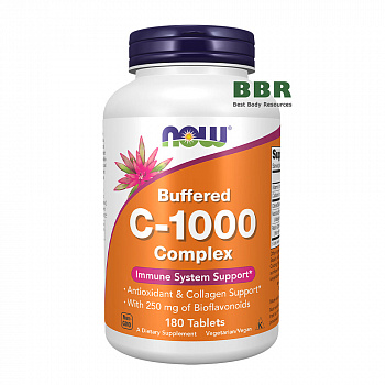 Buffered C-1000 Complex with Bioflavonoids 180 Tabs, NOW Foods
