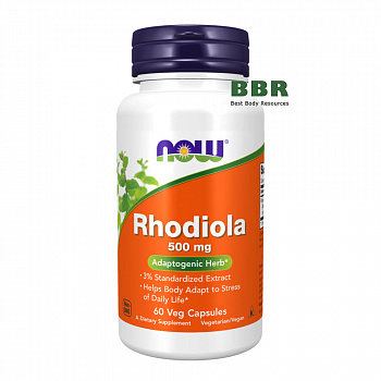 Rhodiola Extract 500mg 60 Veg Caps, NOW Foods