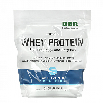 Whey Protein plus Probiotics and Enzymes 2.27kg, Lake Avenue Nutrition