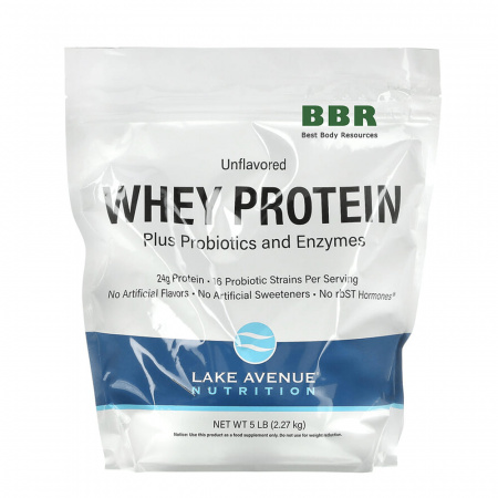 Whey Protein plus Probiotics and Enzymes 2.27kg, Lake Avenue Nutrition Whey Protein plus Probiotics and Enzymes 2.27kg, Lake Avenue Nutrition