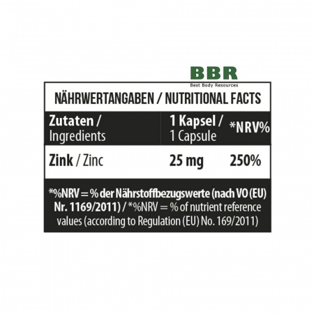 Zinc Citrate 25mg 100 Caps, MST