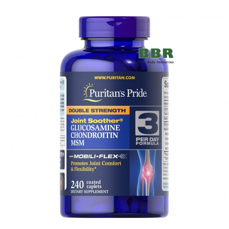 Double Strength Glucosamine, Chondroitin MSM 240 Tabs, Puritans Pride
