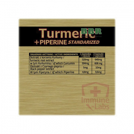 Turmeric plus Piperine 120 Caps, Immune Labs