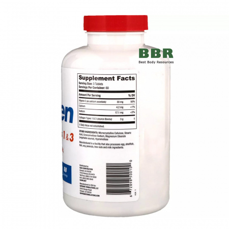 Collagen 1 and 3 Types 180 Tabs, SAN