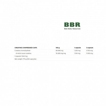 Creatine Compressed 1250mg Caps, NUTREND
