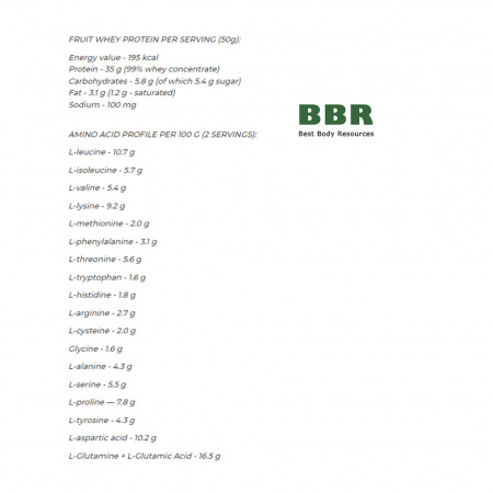 Fruit Whey Protein 600g, ENERGYBODY