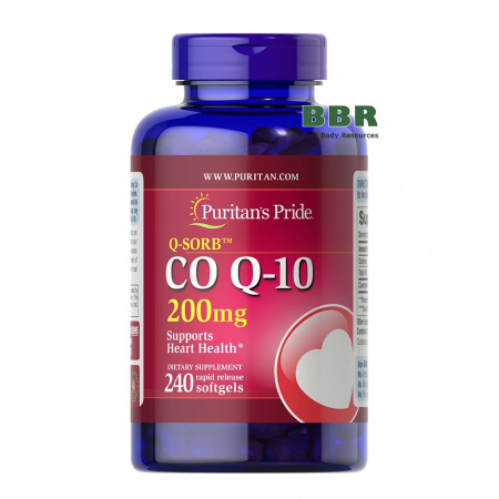 CoQ10 200mg 240 Softgels, Puritans Pride