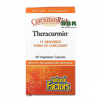 Theracurmin 30mg 60 Veg Caps, Natural Factors
