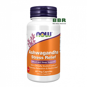 Ashwagandha Stress Relief 60 Veg Сaps, NOW Foods