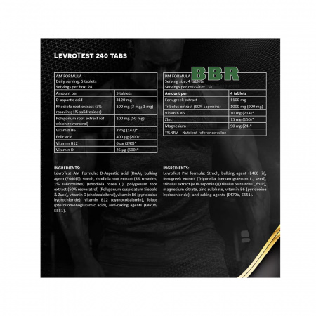 Levro Test AM PM Formula 120 Tabs, Kevin Levrone