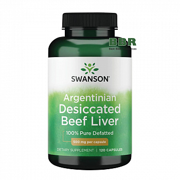 Argentinian Desiccated Beef Liver 500mg 120 Caps, Swanson