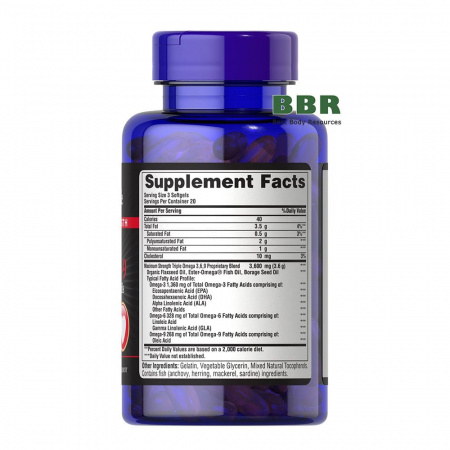 Maximum Strength Triple Omega 3-6-9 60 Softgels, Puritans Pride Maximum Strength Triple Omega 3-6-9 60 Softgels, Puritans Pride