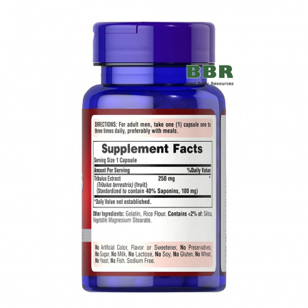 Tribulus Terrestris 250mg 90 Caps, Puritans Pride