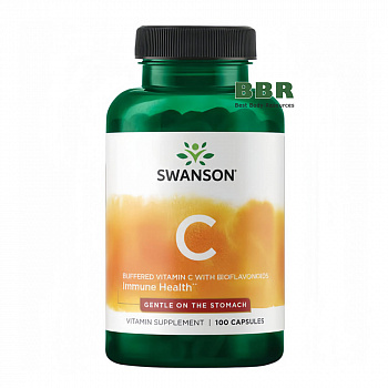 Buffered Vitamin C 500mg with Bioflavonoids 100 Caps, Swanson