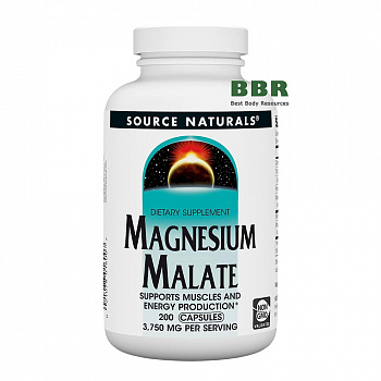 Magnesium Malate 200 Caps, Source Naturals
