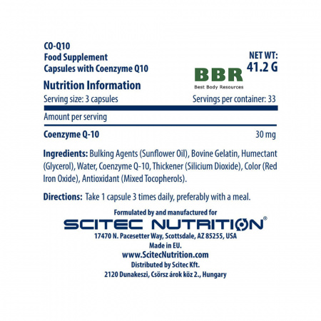 CO-Q10 10mg 100caps, Scitec Nutrition