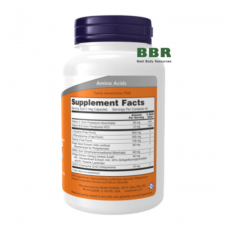 True Focus Neurotransmitter Support 90 Veg Caps, NOW Foods